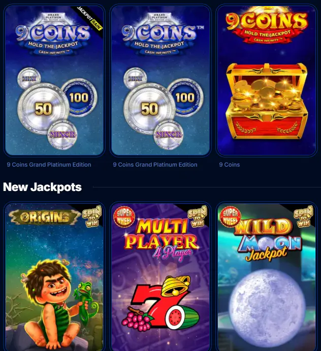 Jackpot Slots at Boomerang Bet Casino